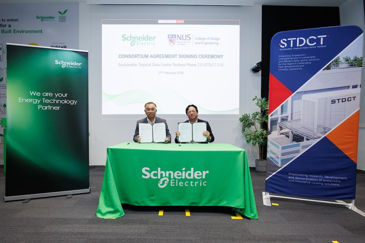 Schneider Electric backs NUS’ Sustainable Tropical Data Centre Testbed phase 2 on Jurong Island