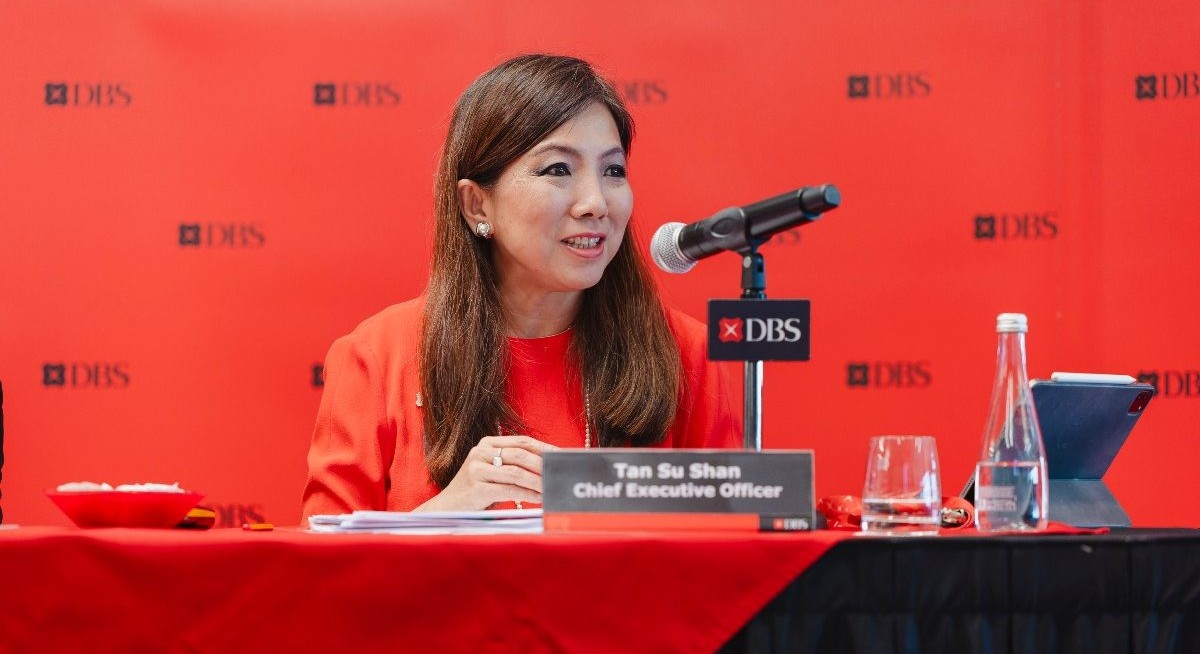 DBS CEO Tan’s second report card greeted by fleeting record share price of $50