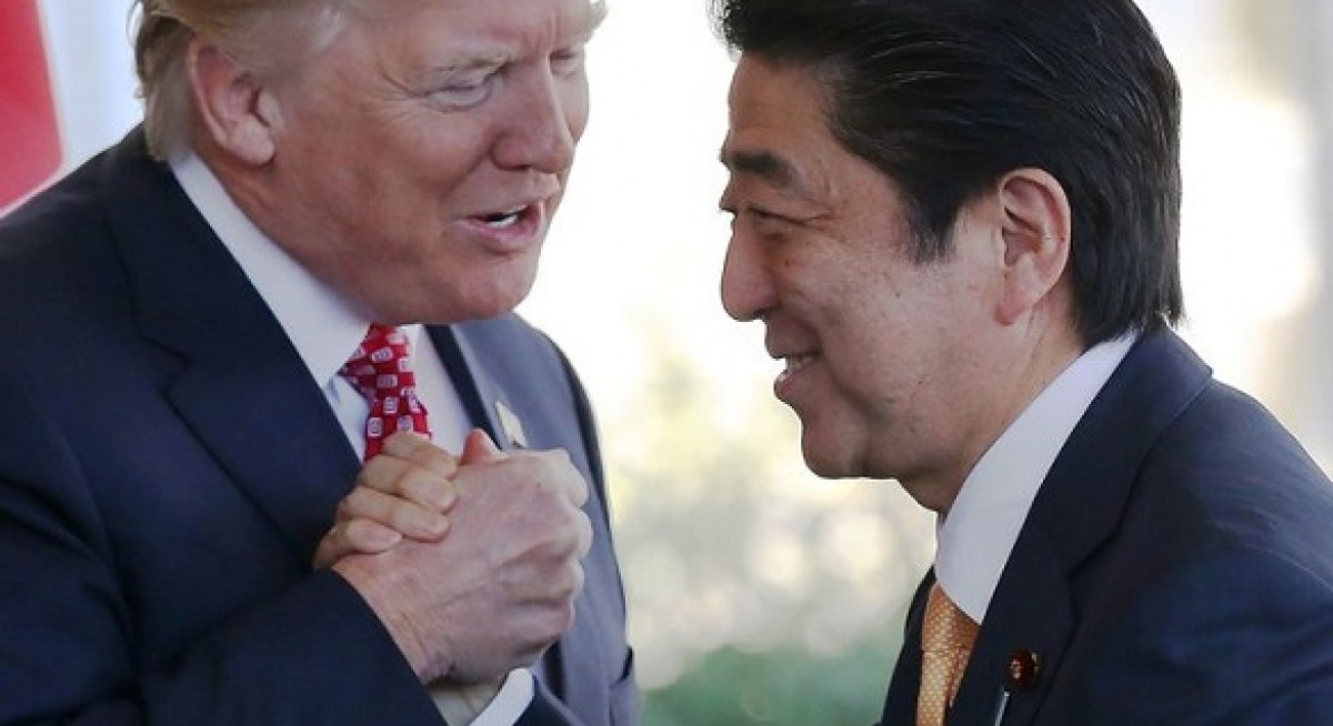 Trump and Japanese PM Shinzo Abe (Image: Bloomberg) 