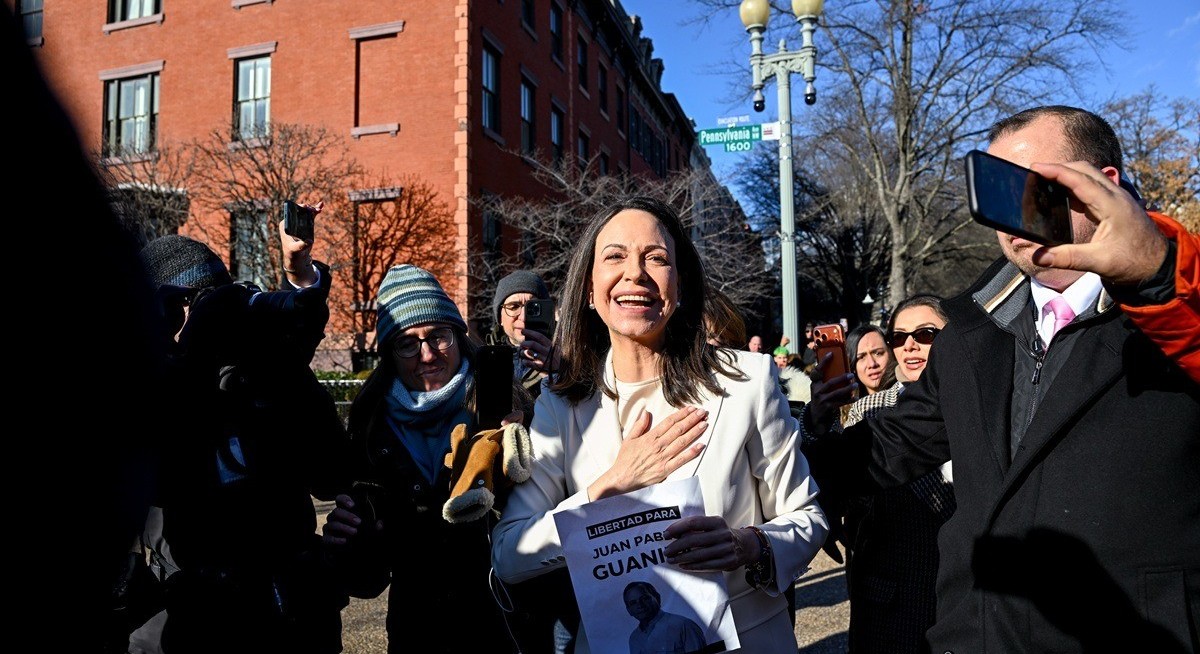 Venezuela’s Machado gives Trump her Nobel in bid for his favour