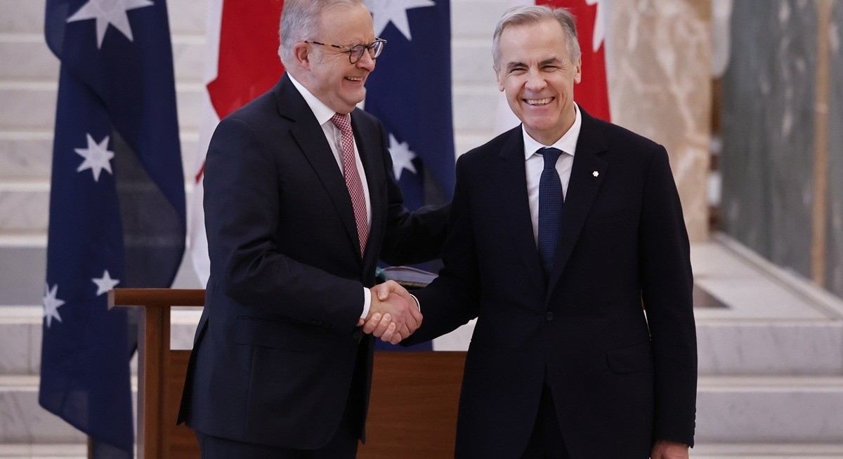 Carney calls for Canada, Australia to lead middle-power blocs