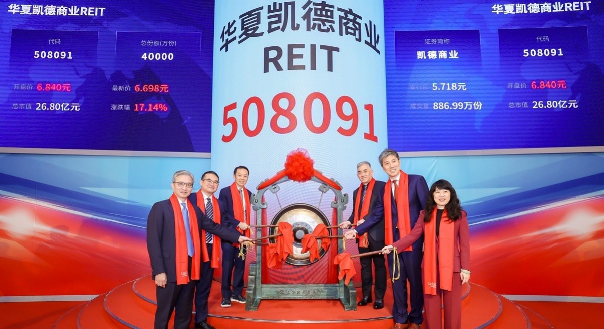 CapitaLand Commercial C-REIT opens 19.6% higher on Shanghai Stock Exchange