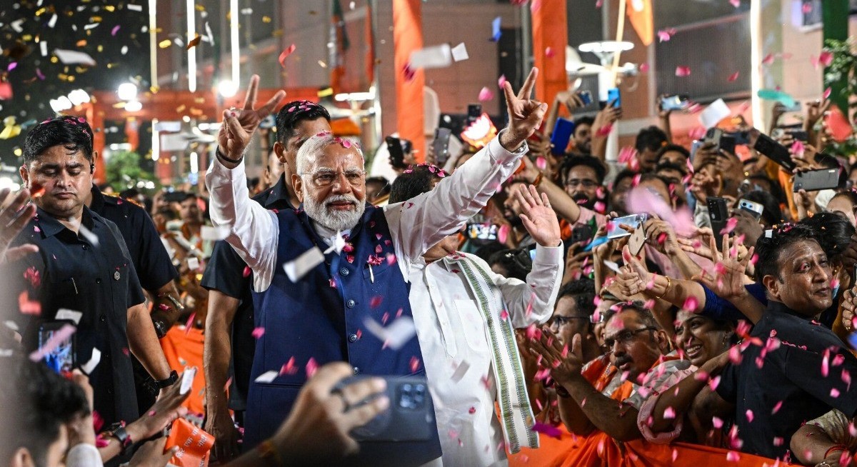 Modi’s party takes early lead in vote results from key Indian state