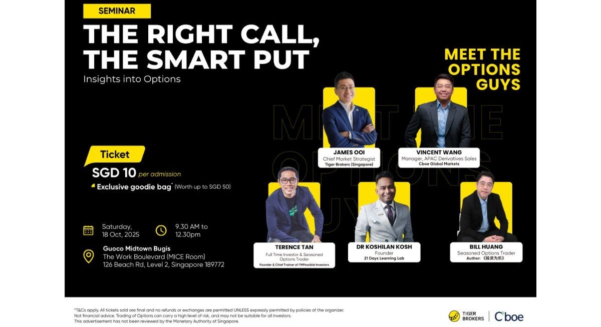 Make the right call at Tiger Brokers’ options seminar in collaboration with CBOE